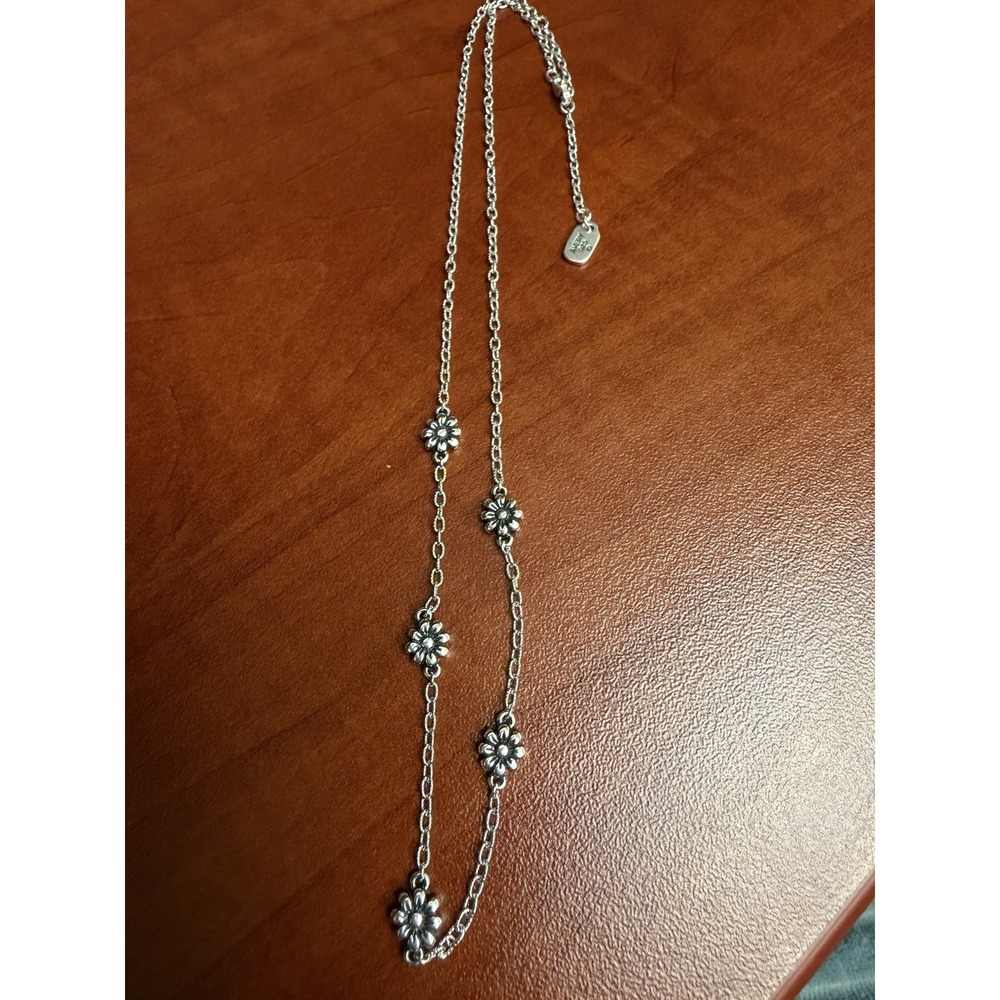 James Avery Sterling Margarita flower  Necklace 20 Inches Sterling Silver